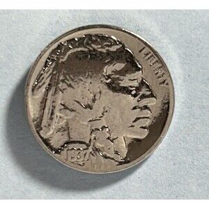 1937 Indian Head Buffalo Nickel-Five Cent Plated tie tack Jewelry